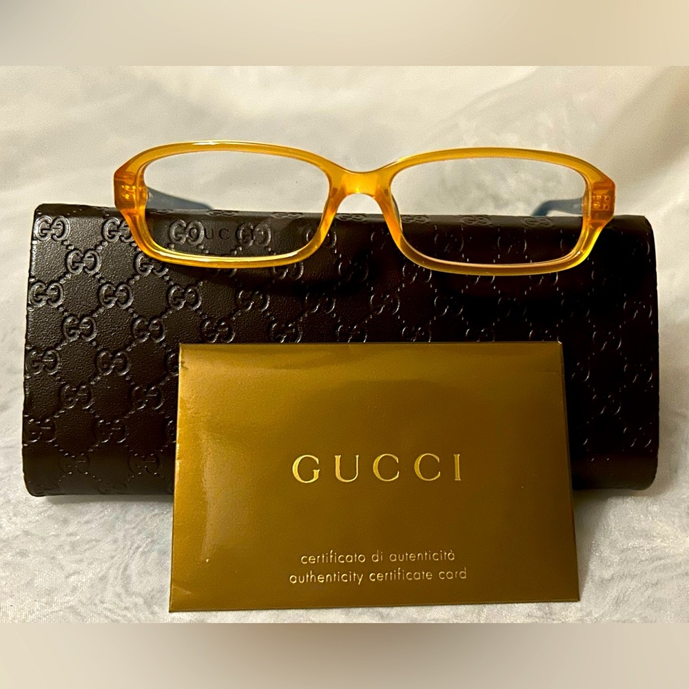Gucci kids glasses orange blue Have your prescription put into these glasses